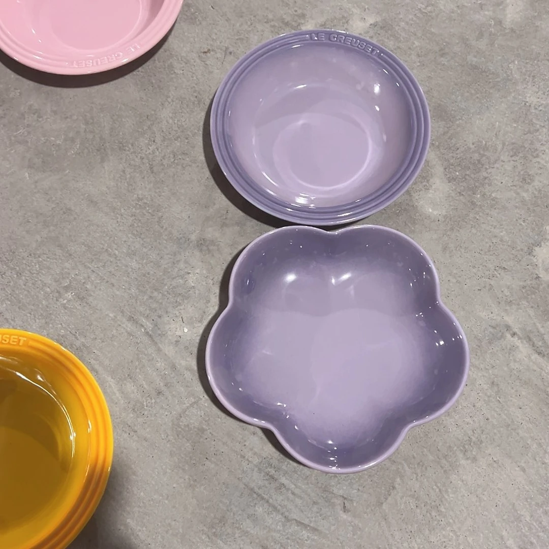 陶瓷 紫色 大餐前 大梅花深盘