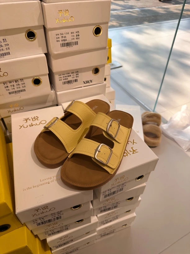 厚底软底休闲踩屎感女夏外穿沙滩一字勃肯凉拖鞋