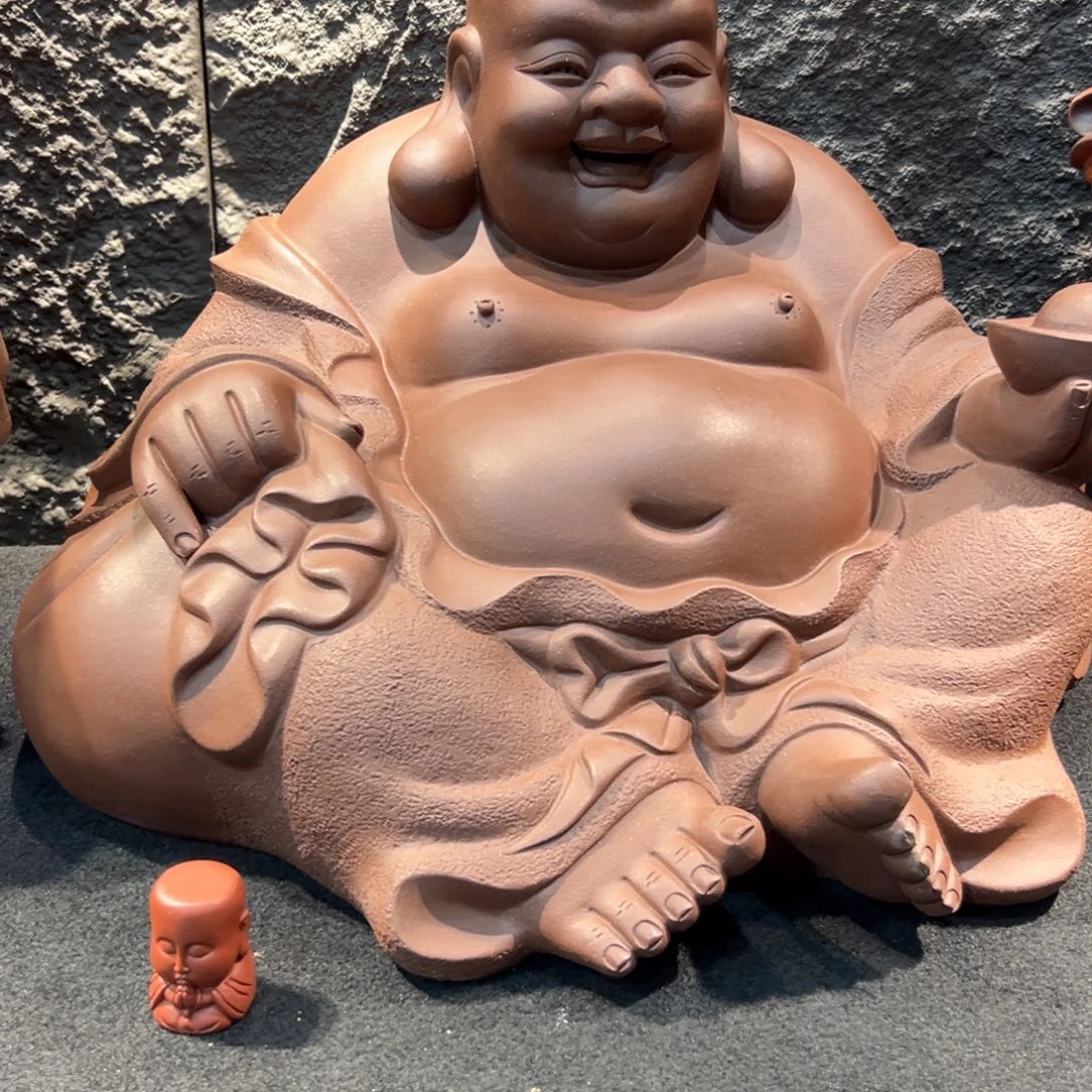紫砂摆件7**1全手大弥勒