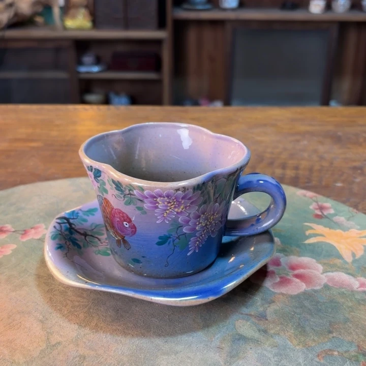 柴烧纯手工手绘陶瓷