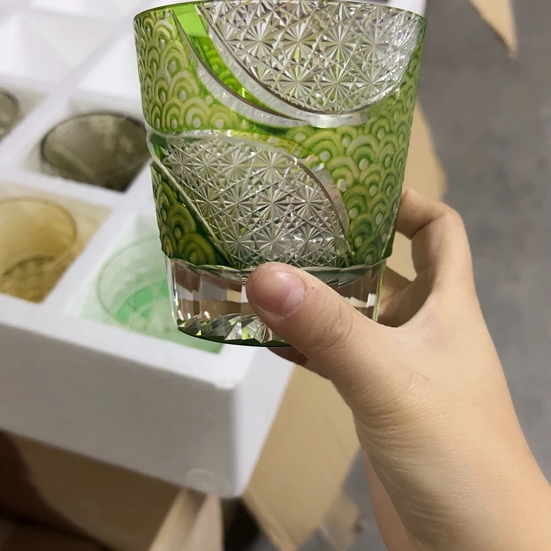 冰***琳平底款水晶玻璃微瑕一个