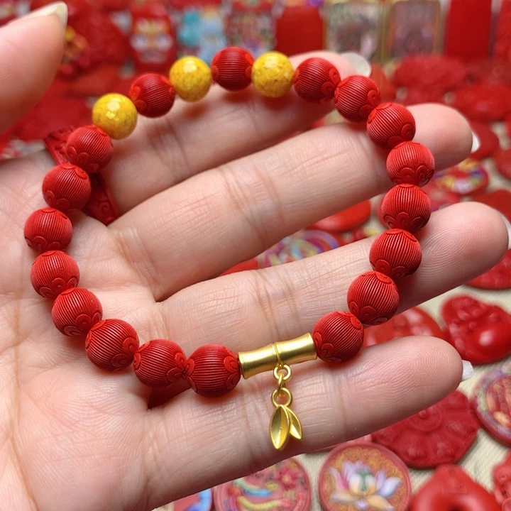 天然辰砂工艺品朱砂手串