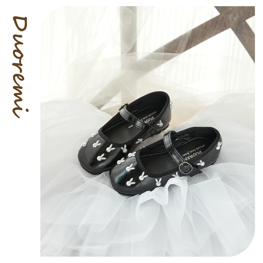 秋季新款BR2457小兔兔女宝软底韩版时尚软底玛丽珍皮鞋