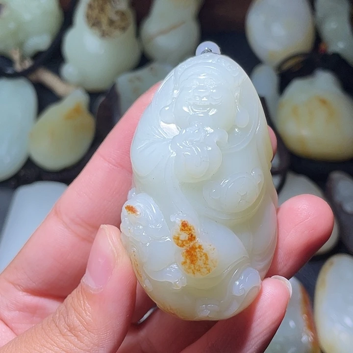 星***转和田玉（糖玉）未镶嵌挂件