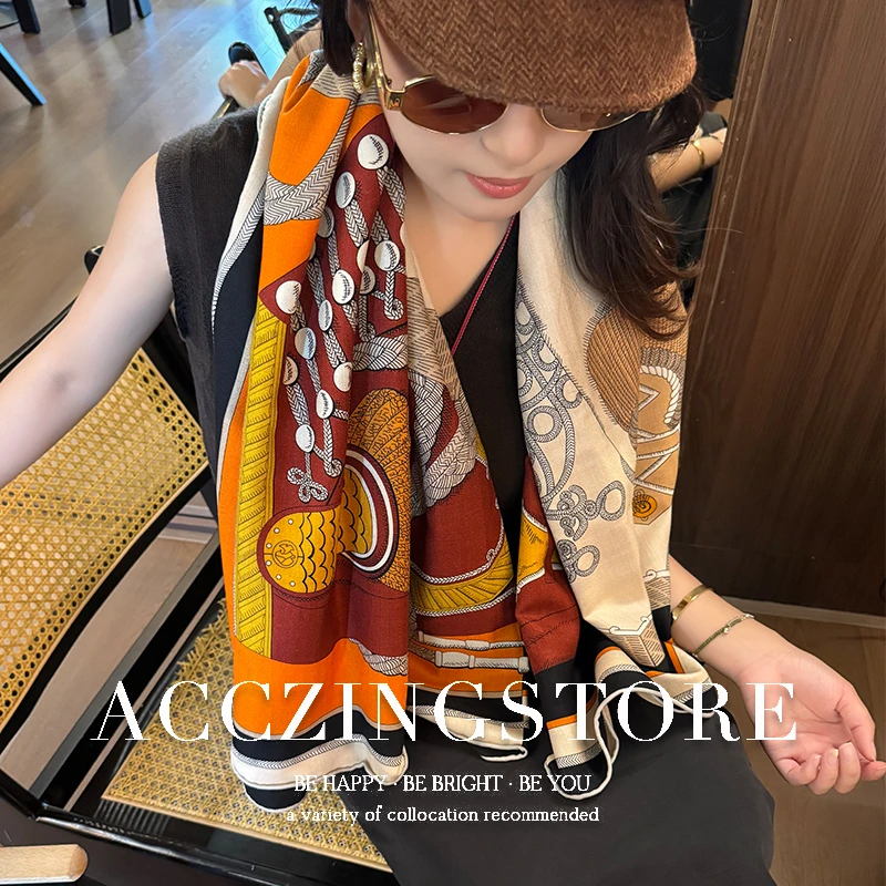 「佐阿夫与龙骑兵」135cm丝毛秋冬新款时尚保暖披肩百搭多功能围巾