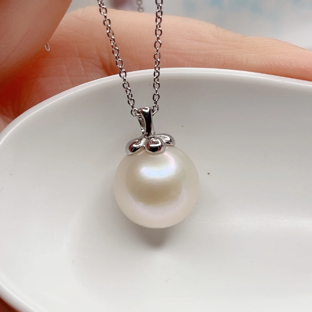 淡水珍珠套链银S925镶嵌