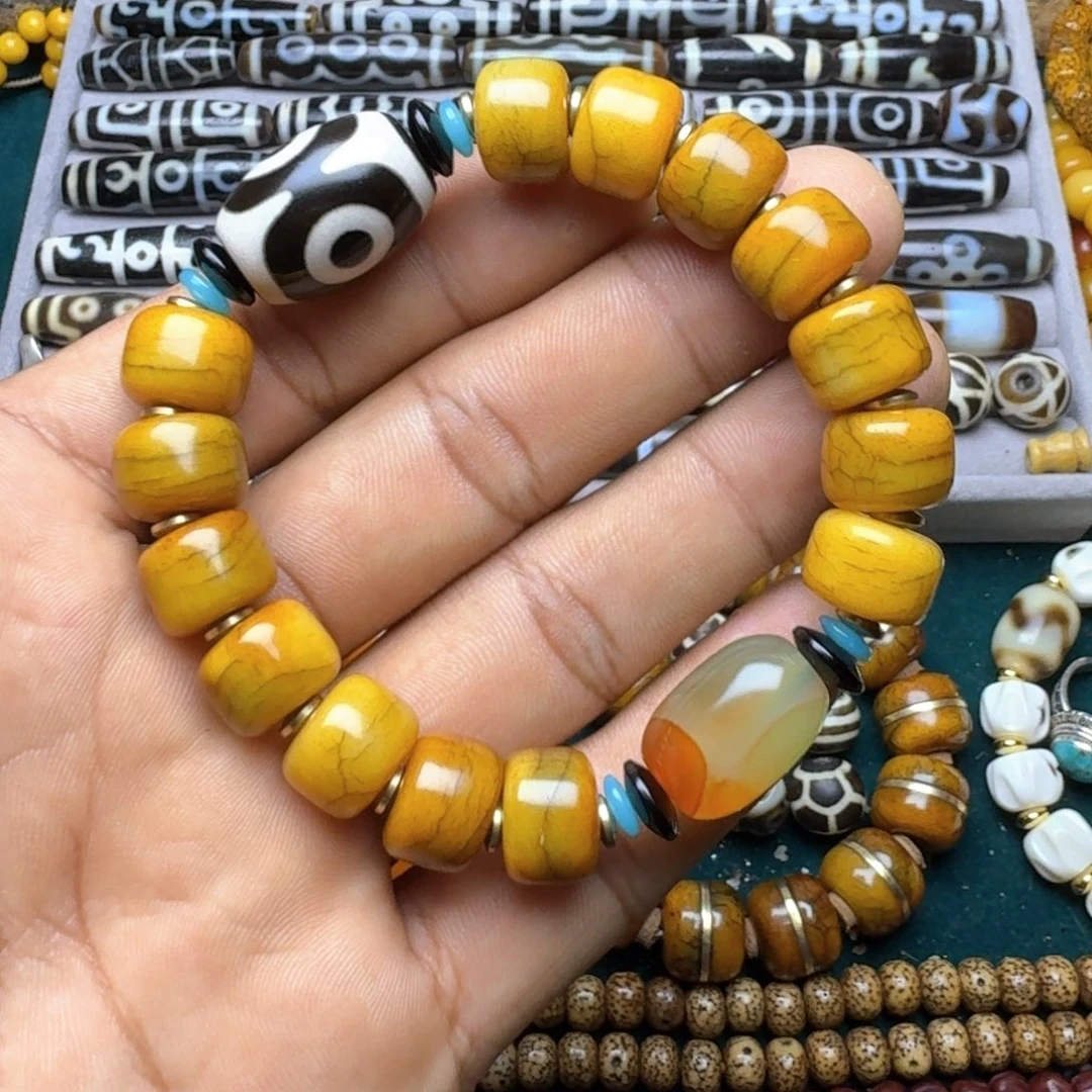 柏香籽/百香籽吊坠牦牛骨