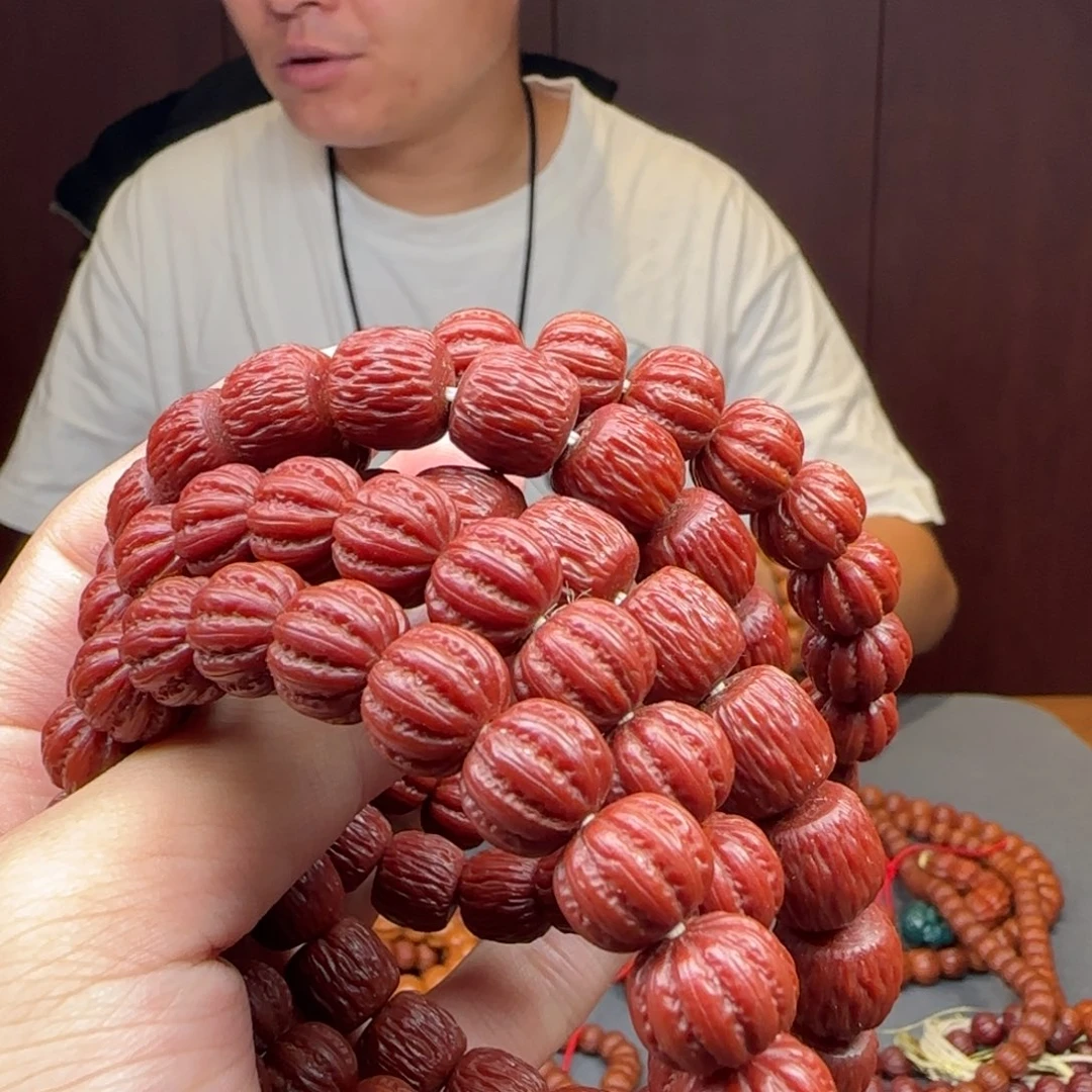 猴头核桃手串140机刷红串2