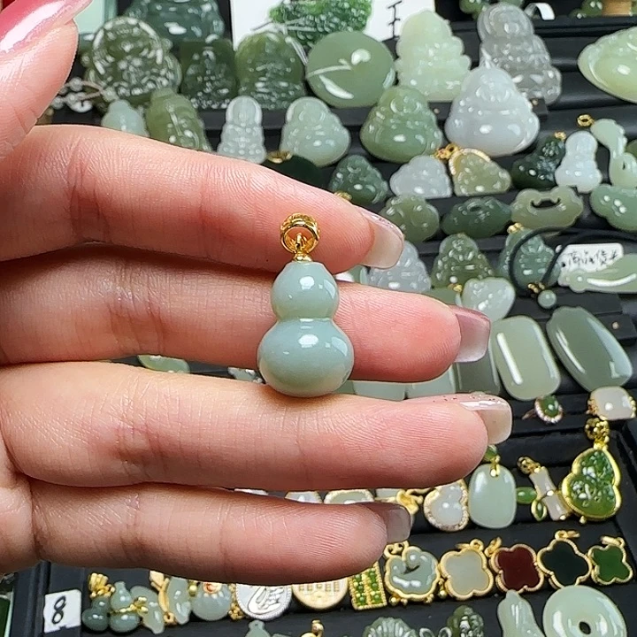 颈饰银S925镶嵌和田玉