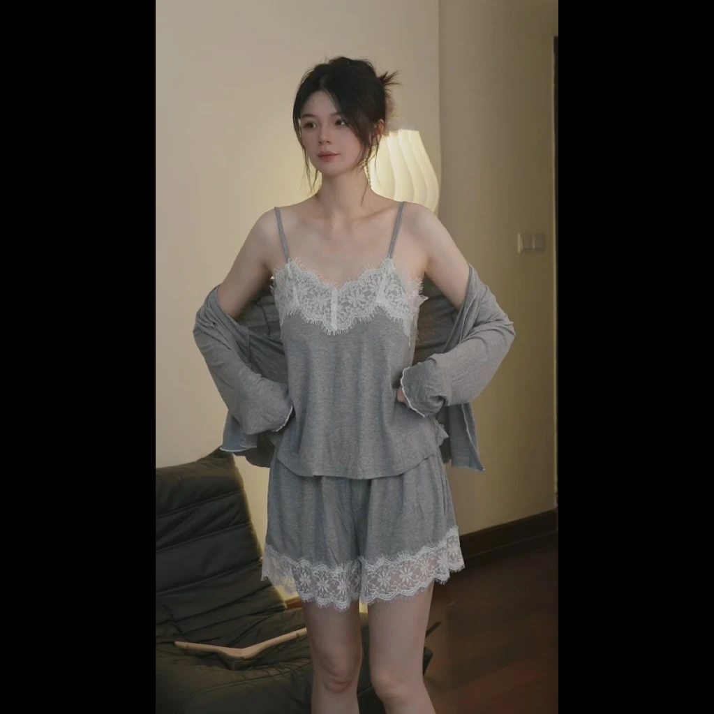 满分舒适感 性感莫代尔吊带睡衣女2025新款夏季纯欲风家居服