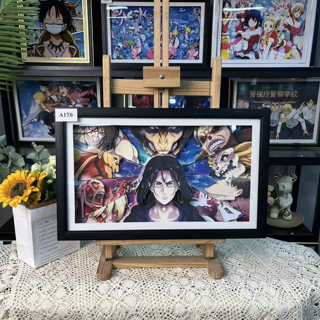 A176 进击的巨人3D立体画40*67定制（到货为定制函卡需等待出货）