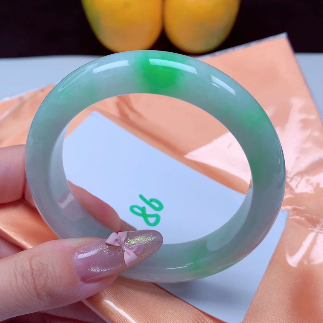 未镶嵌手镯翡翠天然缅甸翡翠A货手镯 86号