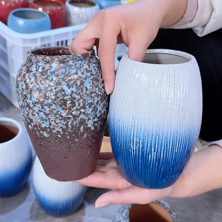 瓶泡泡釉➕白蓝陶瓷高16厘米瑕疵