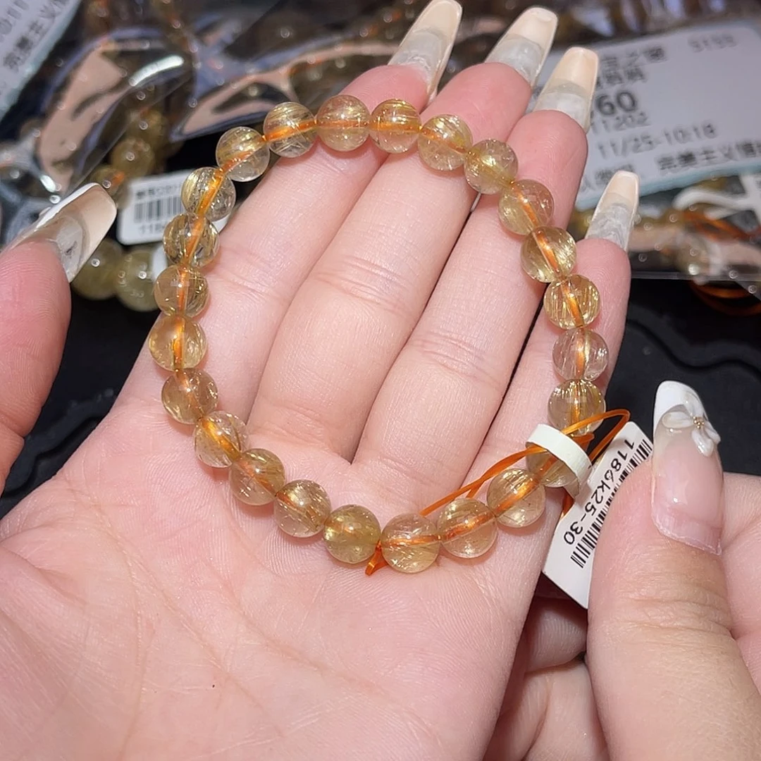 未镶嵌手串发晶D*琴卡7.7