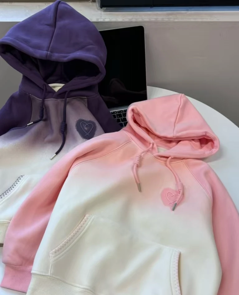 泡妈童装   2024春秋季女童新款吊染卫衣10705