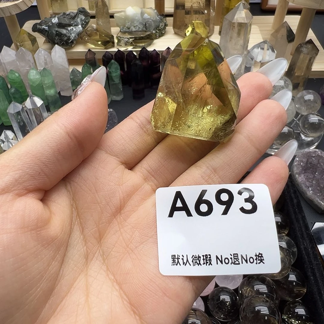 长***欢水晶天然水晶半成品未镶嵌微瑕