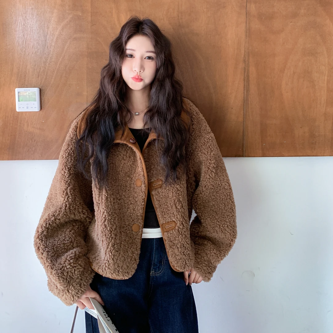 现货主推两面穿2025冬季新款显瘦皮毛一体外套女P185K278