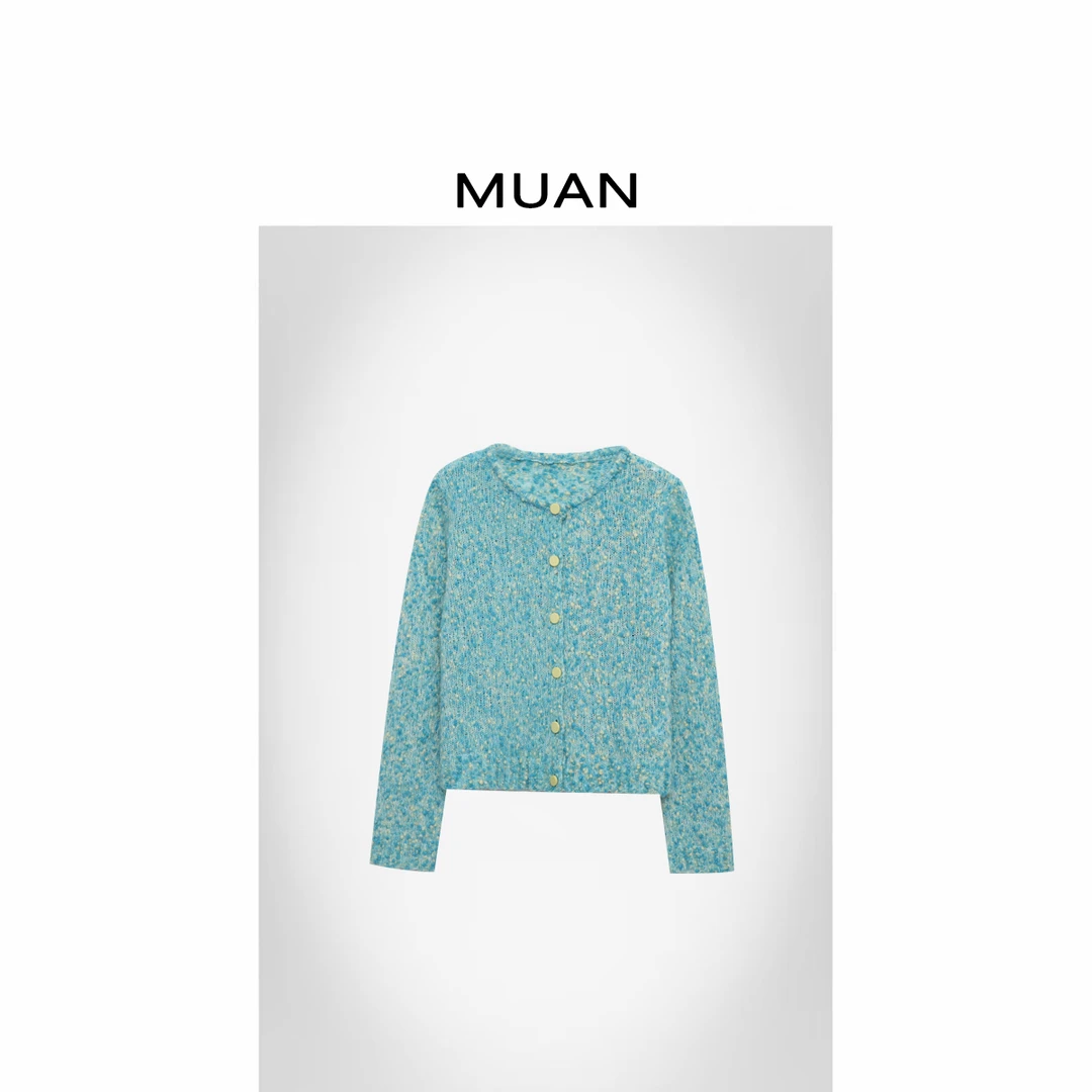 木岸MUAN：《浪漫主义毛衣》定制272克法式花纱毛衣开衫女D-DG3-144