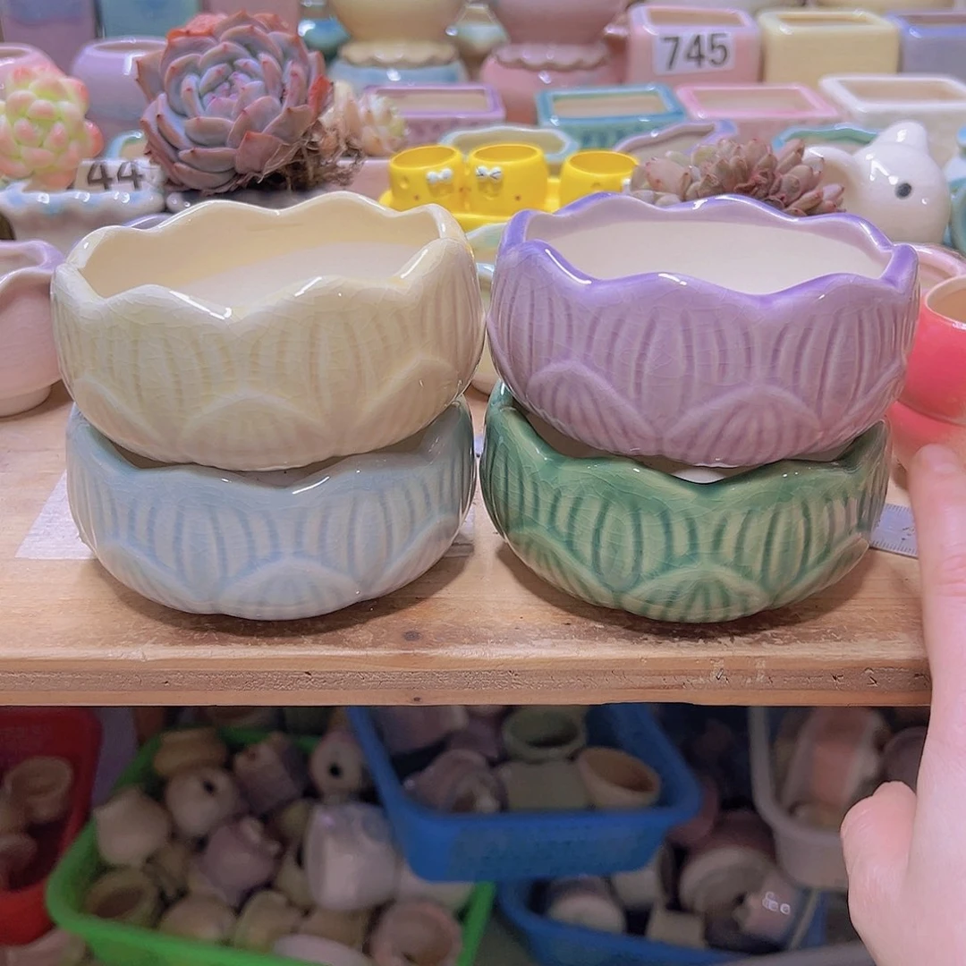 陶瓷花盆当场满12包邮