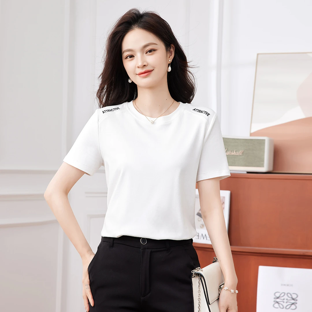 【籽言专属】字母白T恤女AN23X1129