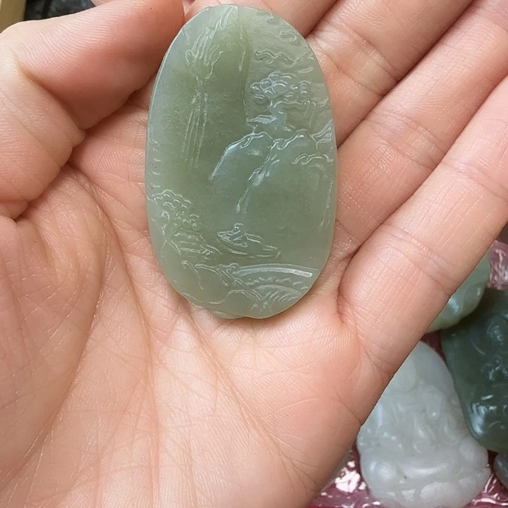 和田玉(糖玉)颈饰未镶嵌诺*次观音头
