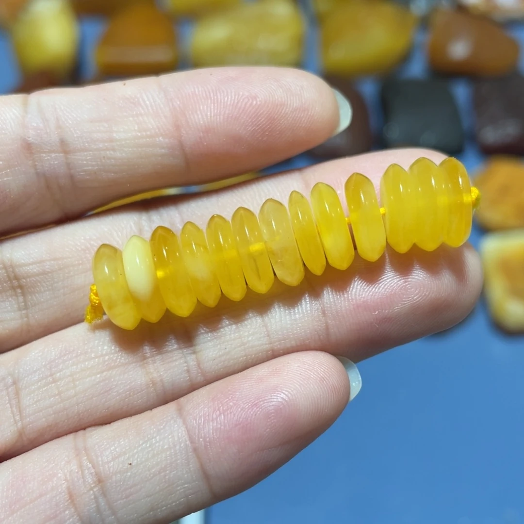 未镶嵌定制蜜蜡隔片