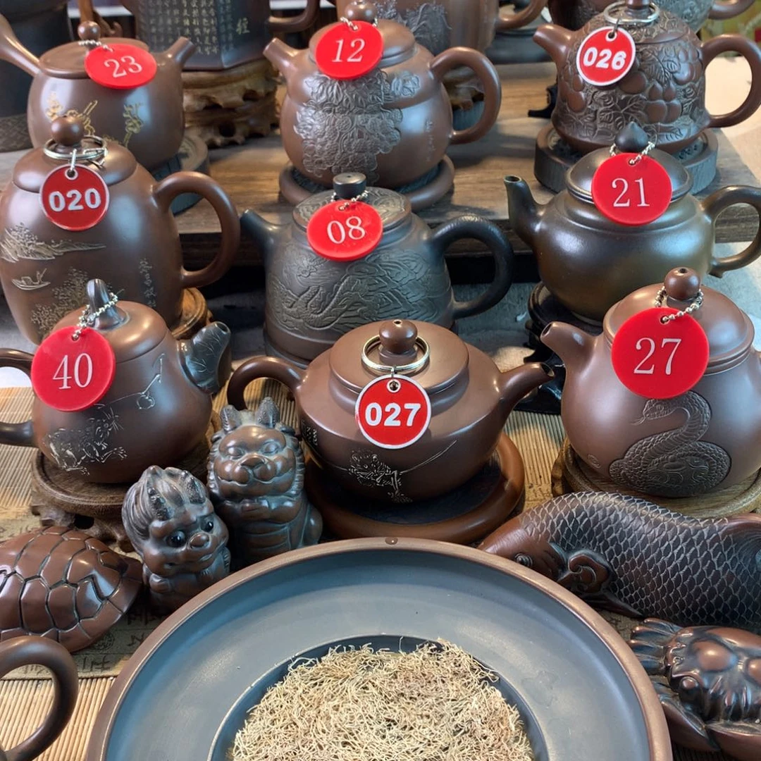 飘***7坭兴陶手工刻绘壶