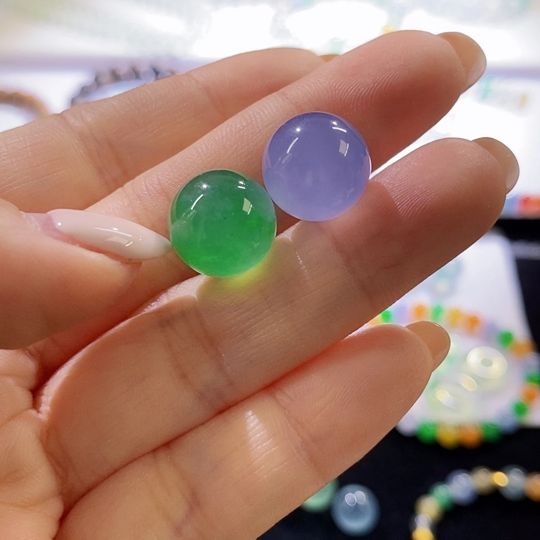 翡翠未镶嵌挂件紫色8万