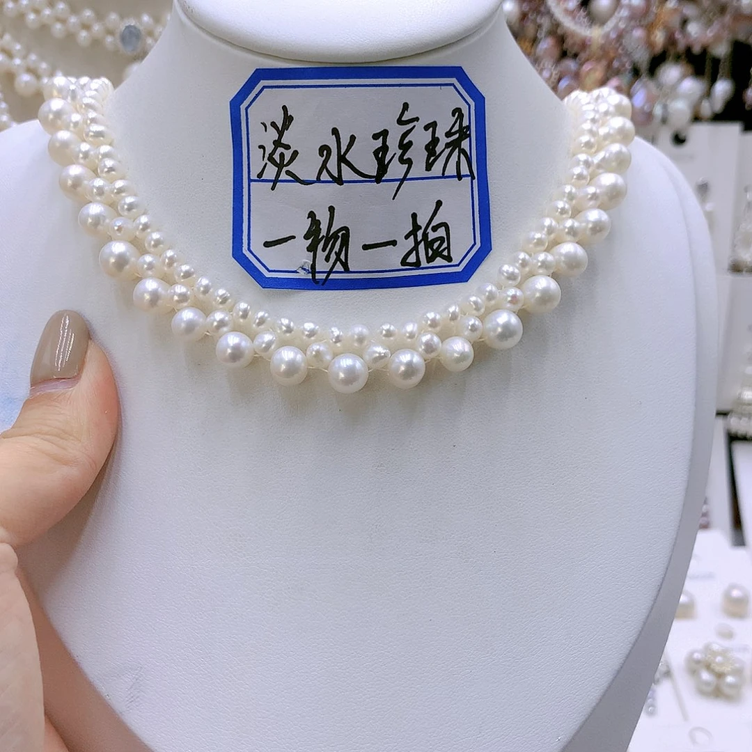 颈饰银S925镶嵌淡水珍珠佳*