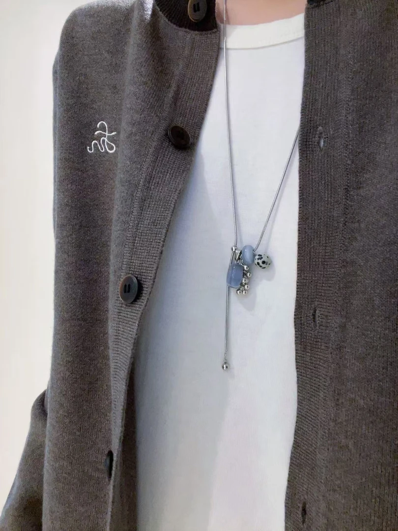 白九饰品「猫眼石」毛衣链可调节