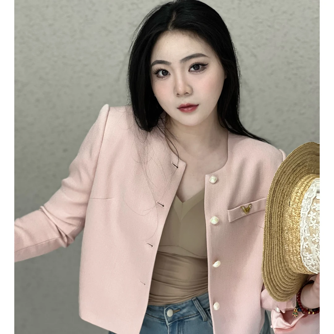 小香风短款外套气质修身正肩百搭洋气小个子上衣