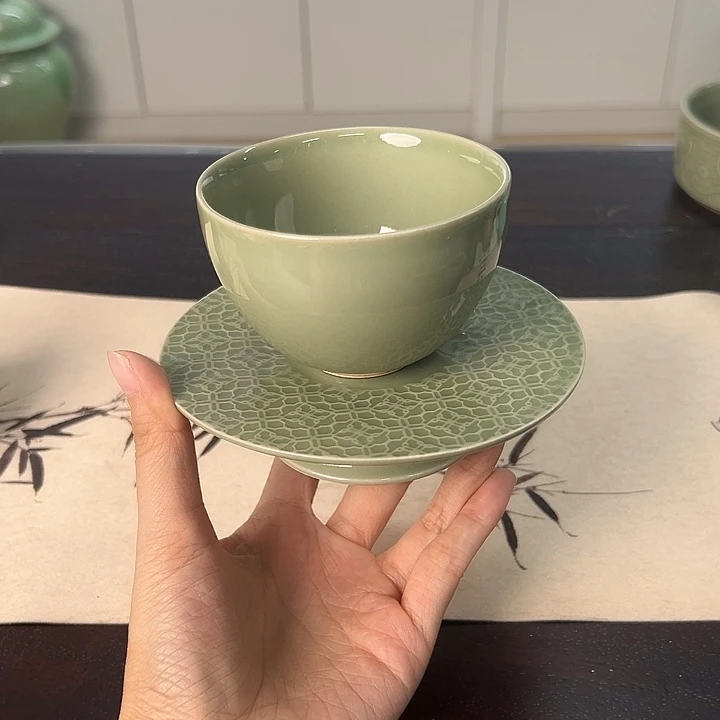 龙泉云间青瓷小米茶器