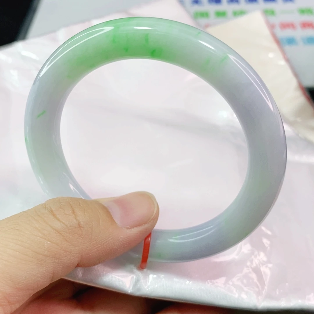 未镶嵌手镯翡翠大*果53.5圈口圆条力推高品质