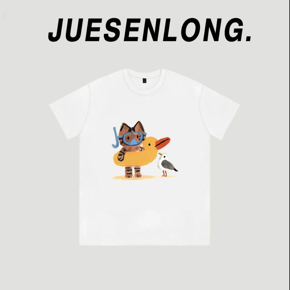 款135-设计感小众宽松港味时尚多巴胺穿搭短袖t恤