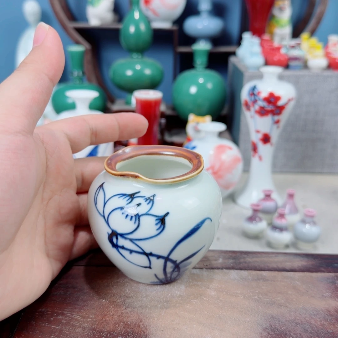 陶瓷手工小花器摆件
