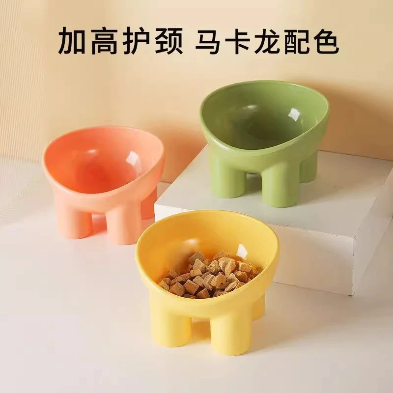 【福利品】猫碗狗碗宠物碗猫咪碗可爱猫盆双碗护颈猫食碗猫宠物食品