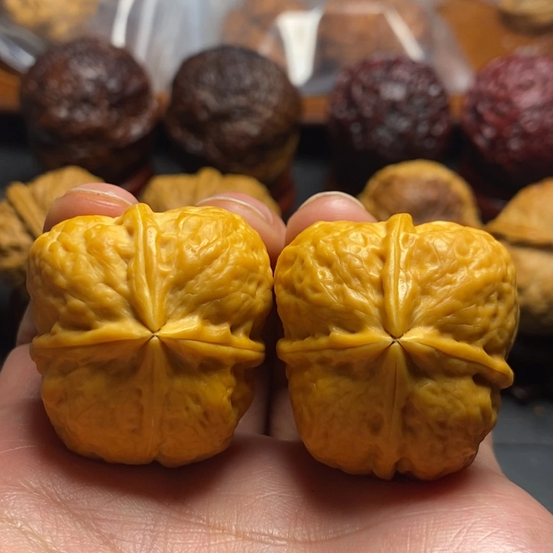 文玩核桃把件37尺方糖四棱