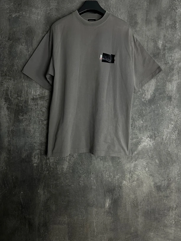 全新未使用 Balenciaga/巴黎世家 XS码*1/胶带海浪字母短袖/01910