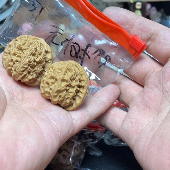 文玩核桃把件菩***树白狮子
