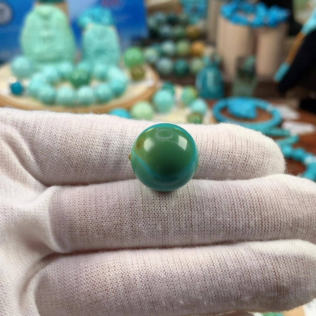 绿松石未镶嵌珠宝奇石16.1mm