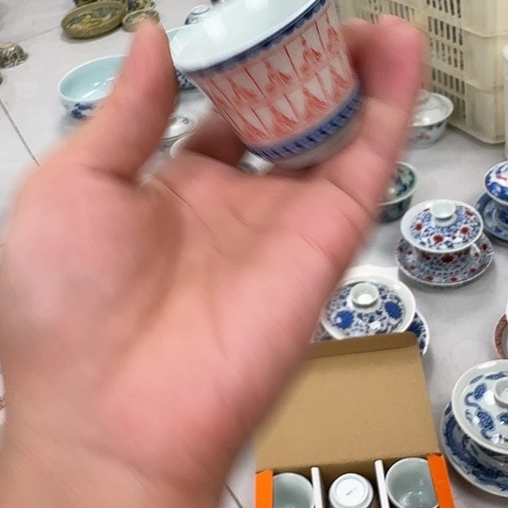 瓷片千佛客杯拍一发6景德镇