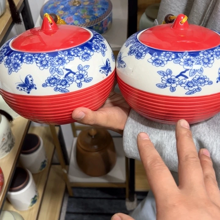 茶叶罐陶瓷家用储物罐轻微瑕疵品介意勿拍