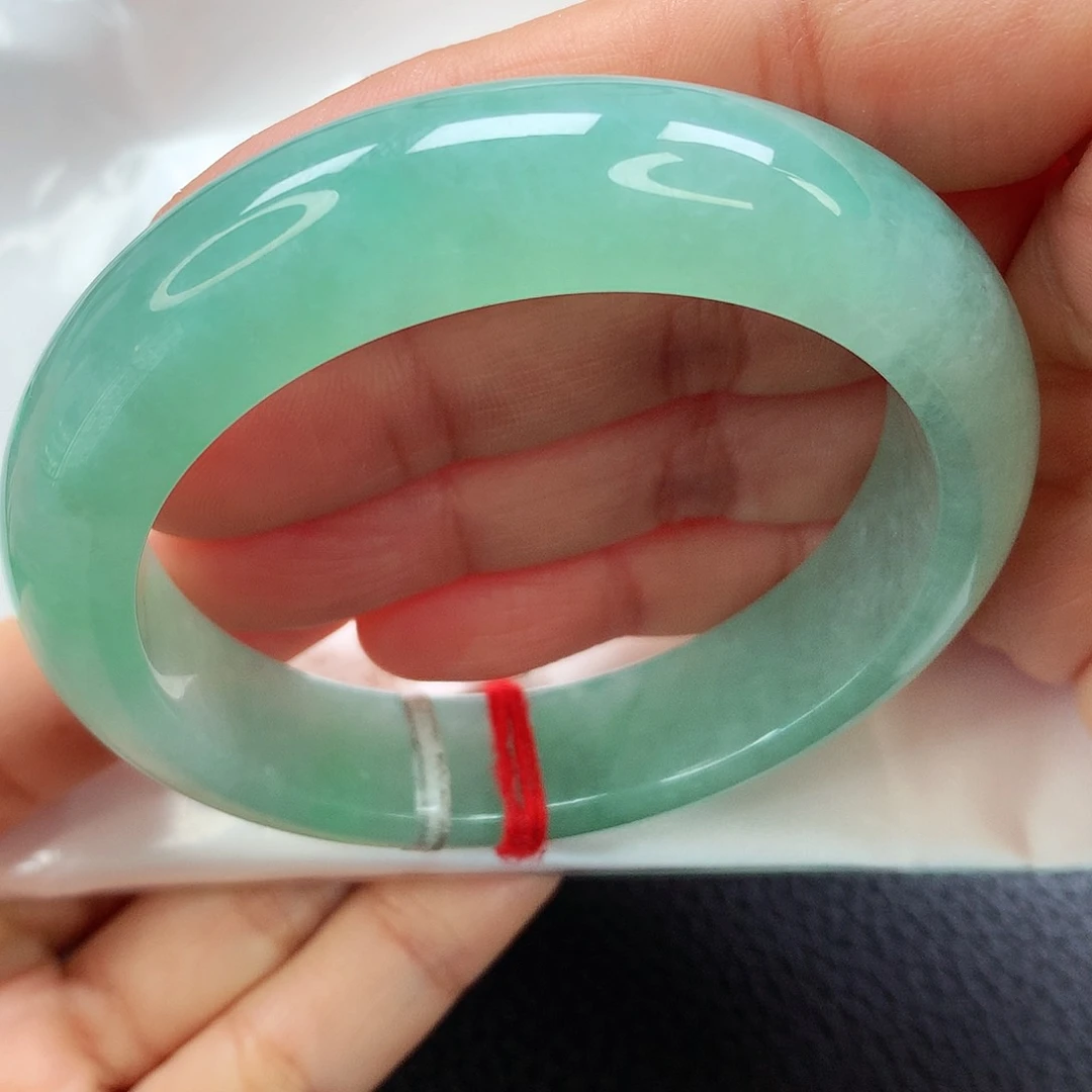 未镶嵌手镯翡翠54.6 冰绿