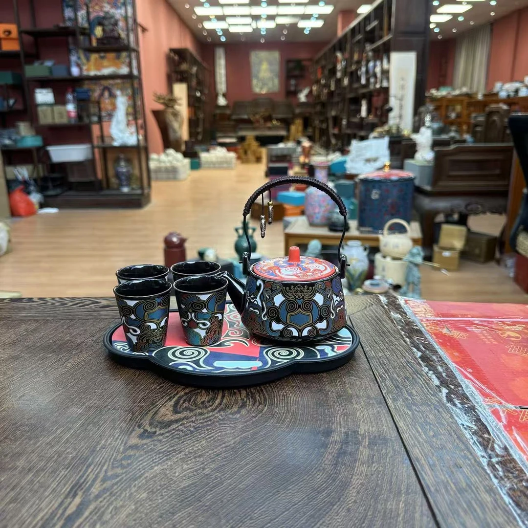 【闪购商品】提梁饕餮一壶四杯带茶盘