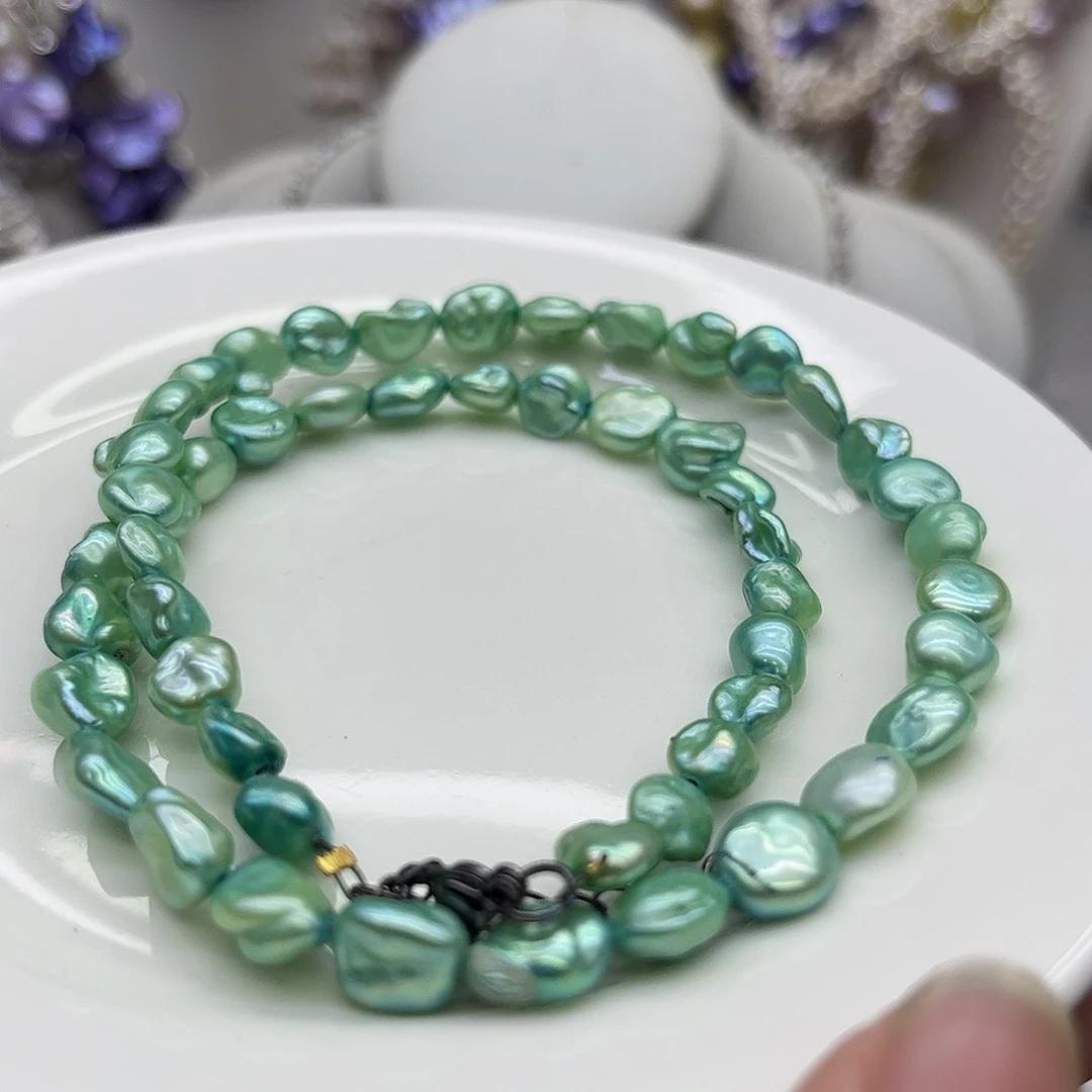 淡水珍珠手镯银S925镶嵌