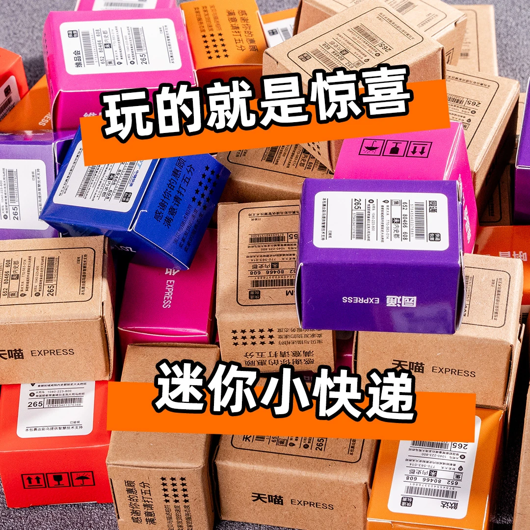 微缩迷你快递盲盒迷你小包裹玩具仿真超市食玩娃娃屋场景食玩模型