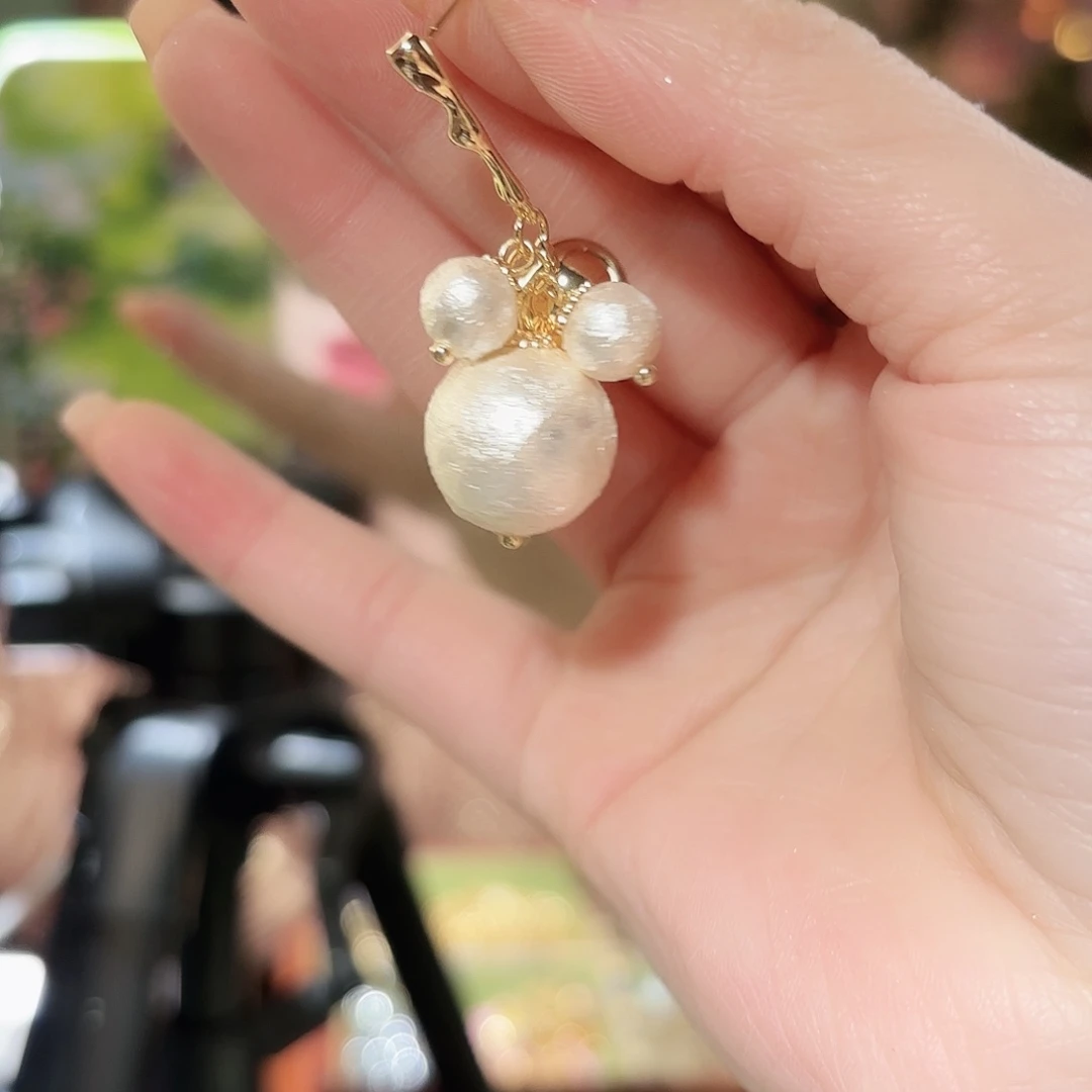 琉璃纯铜合金耳钉