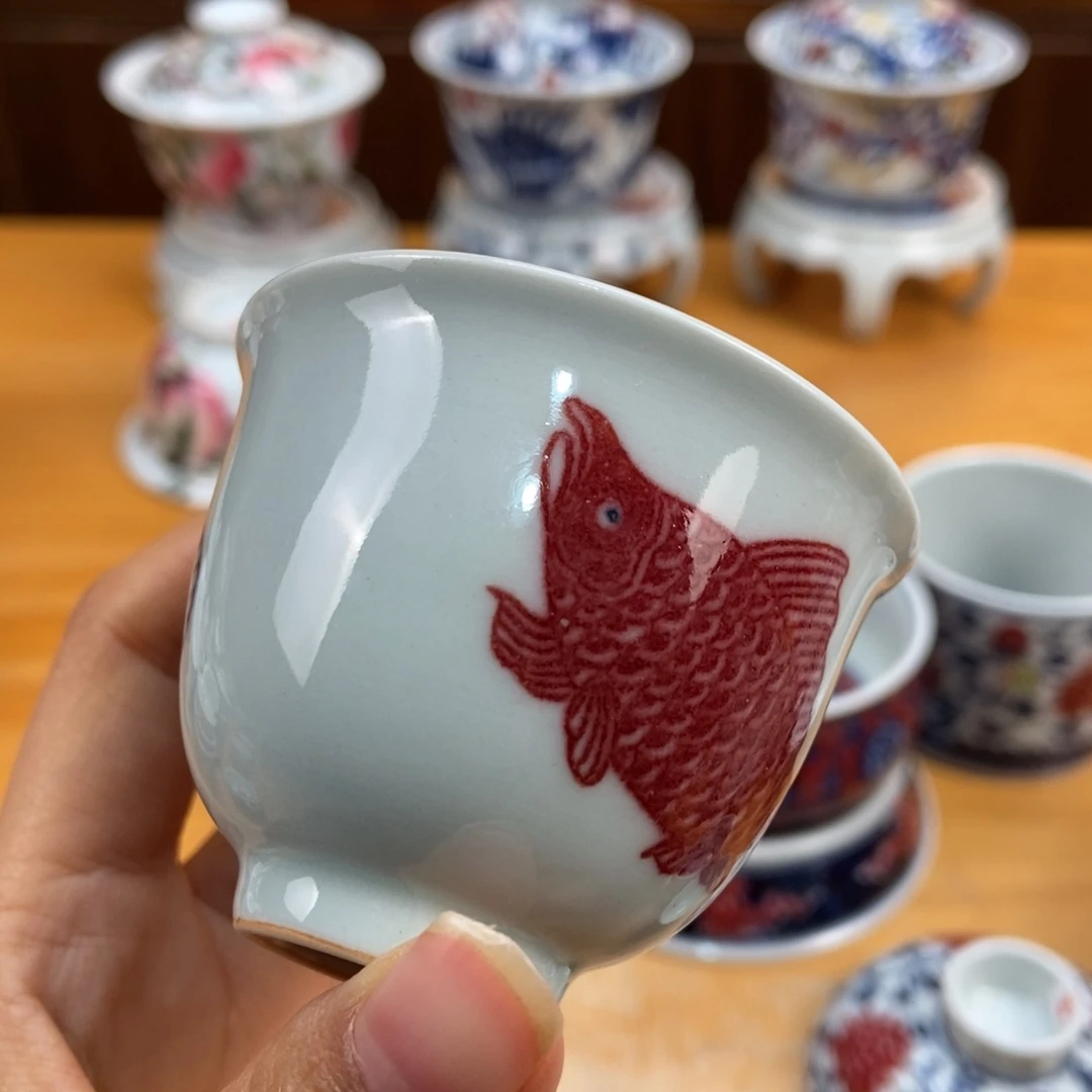 手绘现代茶具非古董