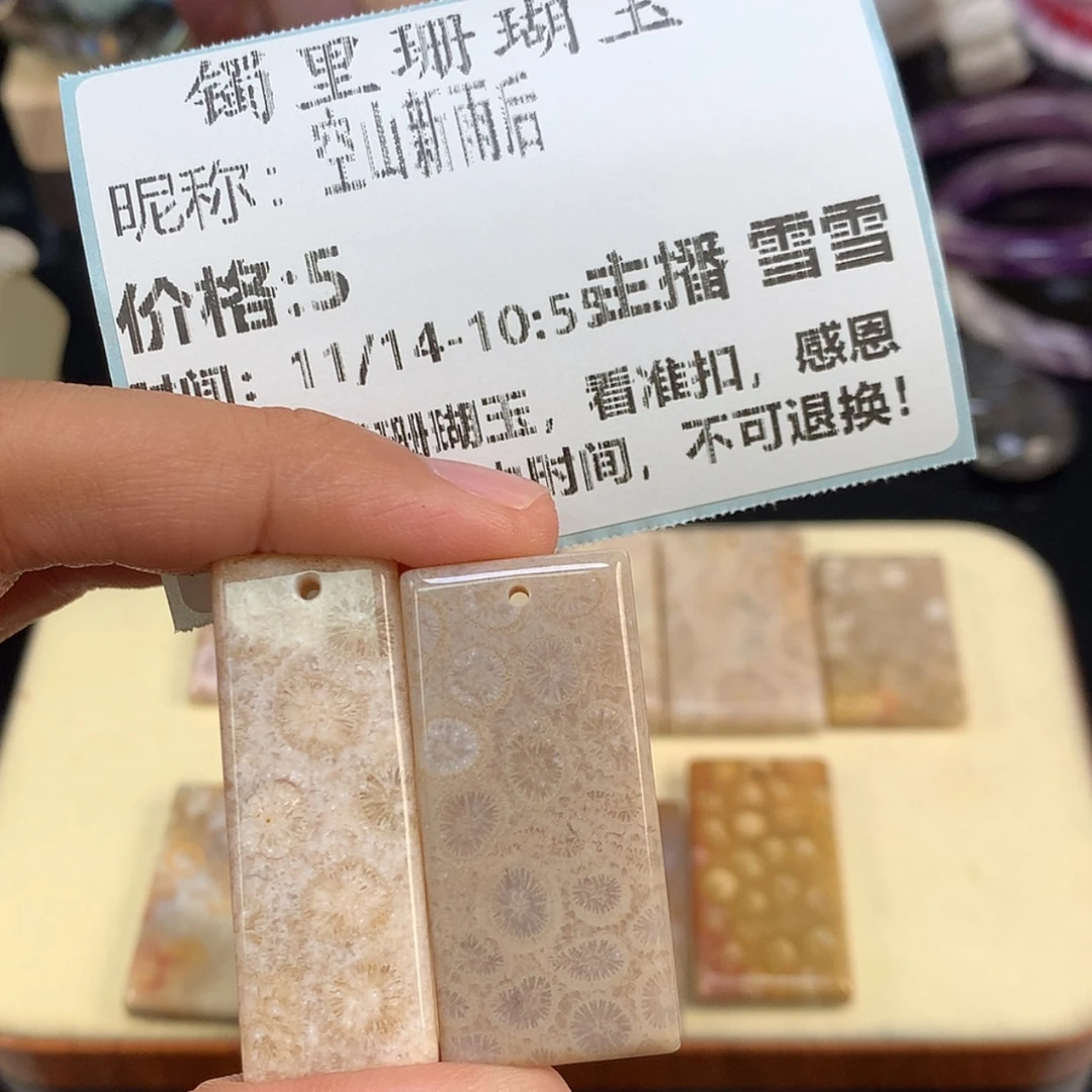 【闪购商品】颈饰未镶嵌硅化珊瑚（珊瑚玉）空***后