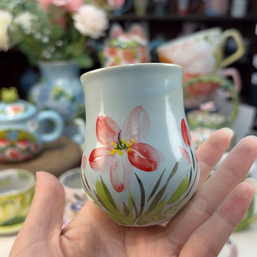 瓷片景德镇手绘高温釉下彩陶瓷茶具